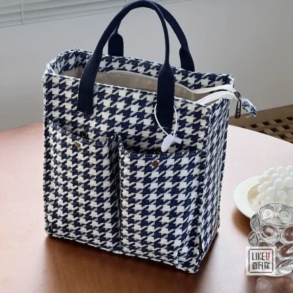 Design LIKEU Houndstooth Green Tote Bag - 35