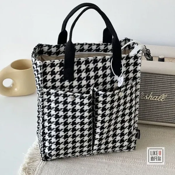 Design LIKEU Houndstooth Green Tote Bag - 40