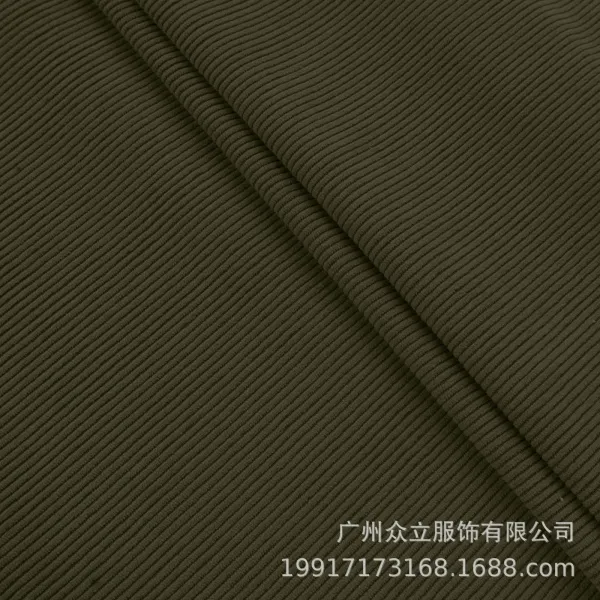 Design Corduroy Button-Up Shirt Forest Green Tops Shirt - 42