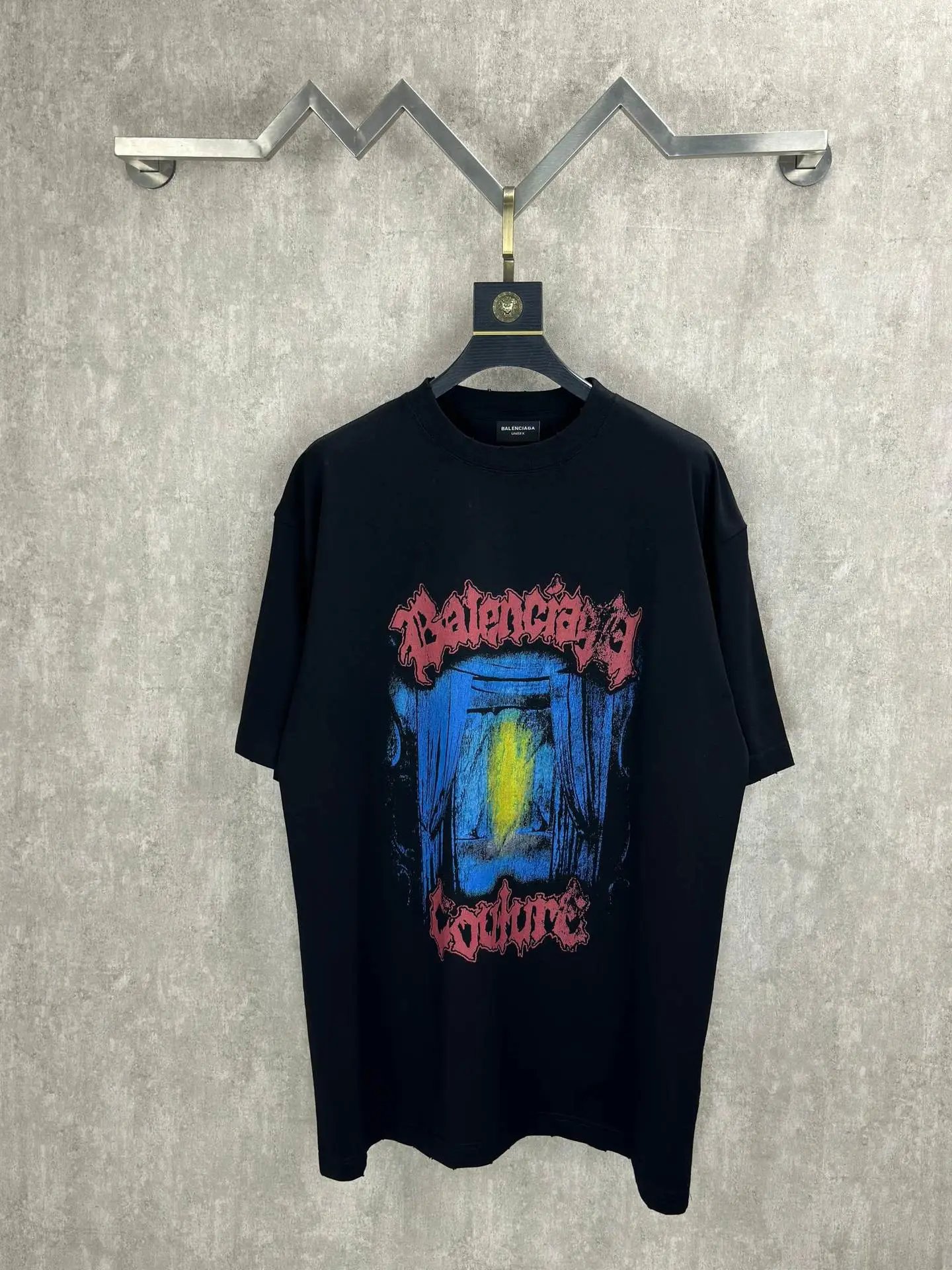 Balenciaga Collegiate Arch Logo 01 Black T-Shirt - 14