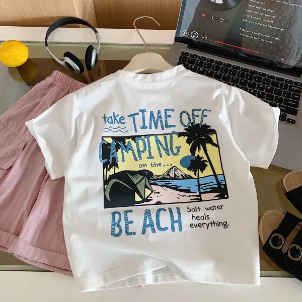 Design Embroidered Graphic T-Shirt Light Blue T-Shirt - 11