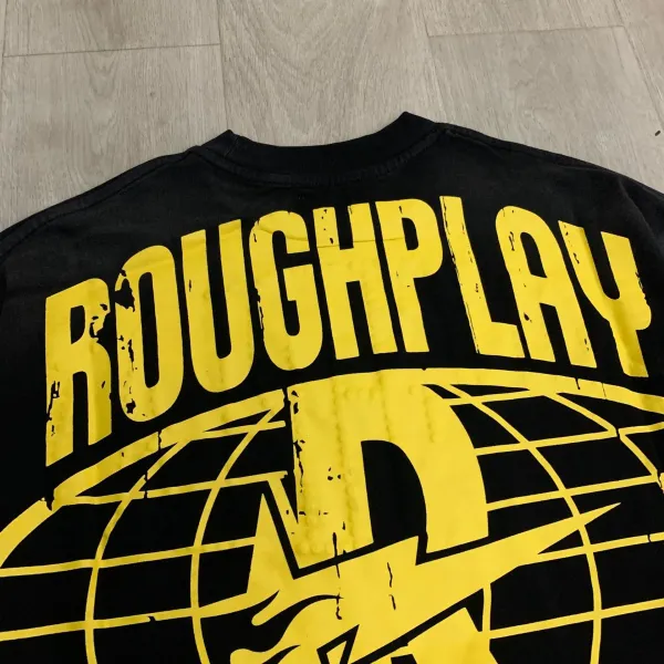 Design Roughplay Bandaid For The Battle Wounds Graphic Oversized Sweatshirt Black Sweater - 31