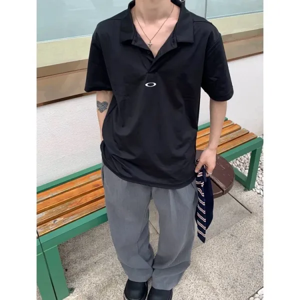 Oakley Polo Shirt Black with Logo Embroidery - 12