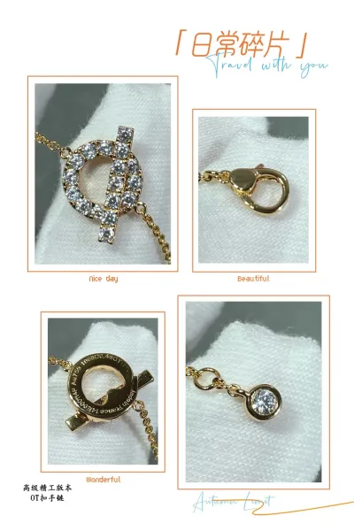 Design T-Bar Crystal Bracelet in Silver and Gold Jewelry - 18