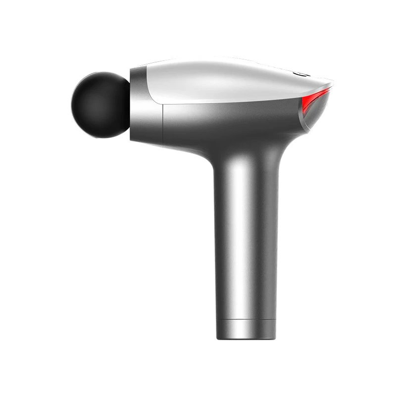 Dual-Head Rectangular Muscle Massage Gun White Black Sport Style