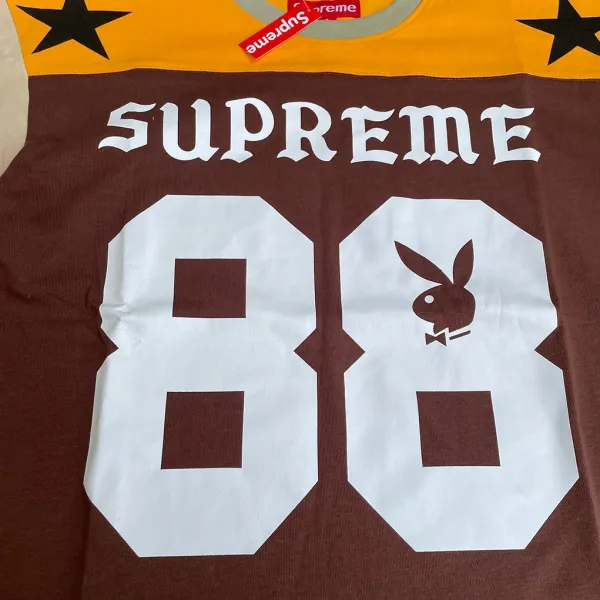 Supreme x Playboy 88 Jersey Long-Sleeve T-Shirt Brown / Orange / Beige - 7