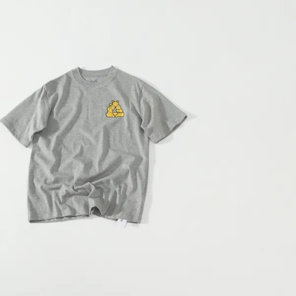 Design Cat Triangle Logo Gray T-Shirt - 1