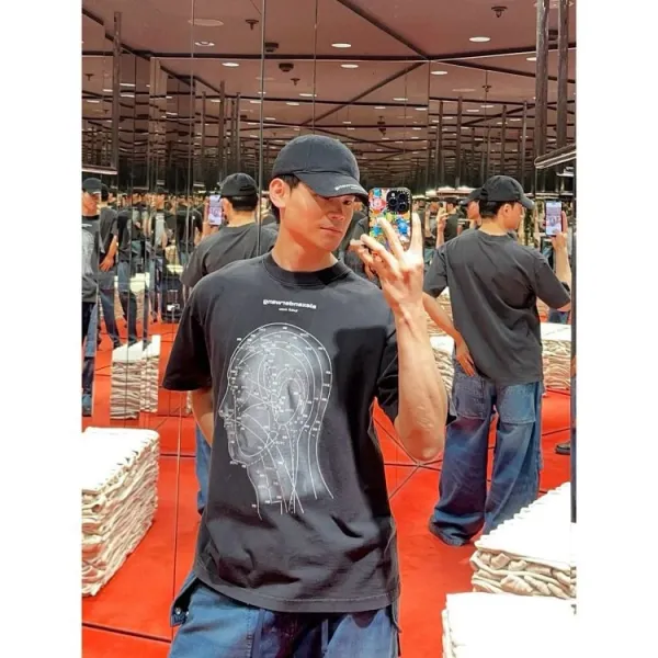 Off-White Human Head Blueprint T-Shirt Black - 5