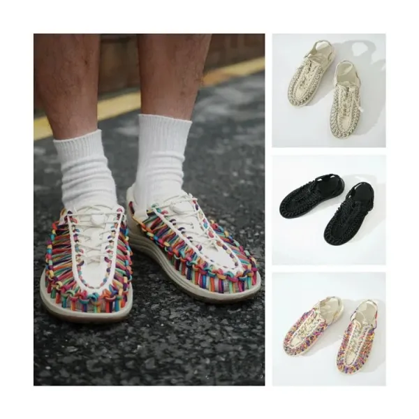 Design Woven Sandal Multicolor Casual Shoes - 1