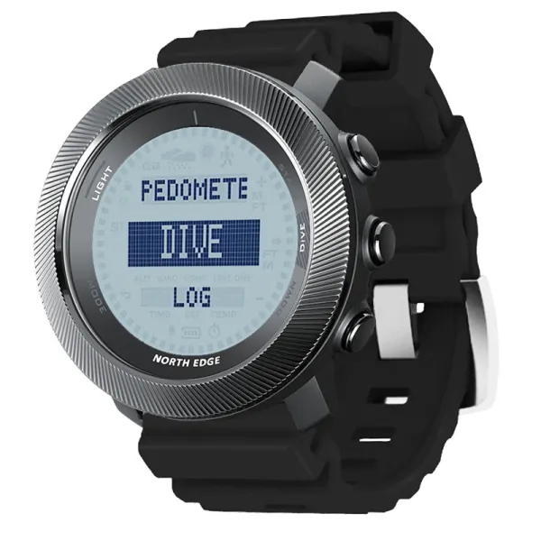 Design North Edge Dive Pedometer Smartwatch Black Smartwatches - 1