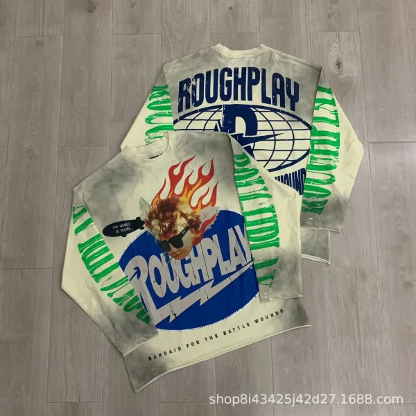Design Roughplay Bandaid For The Battle Wounds Graphic Long-Sleeve T-Shirt Multicolor T-Shirts - 1