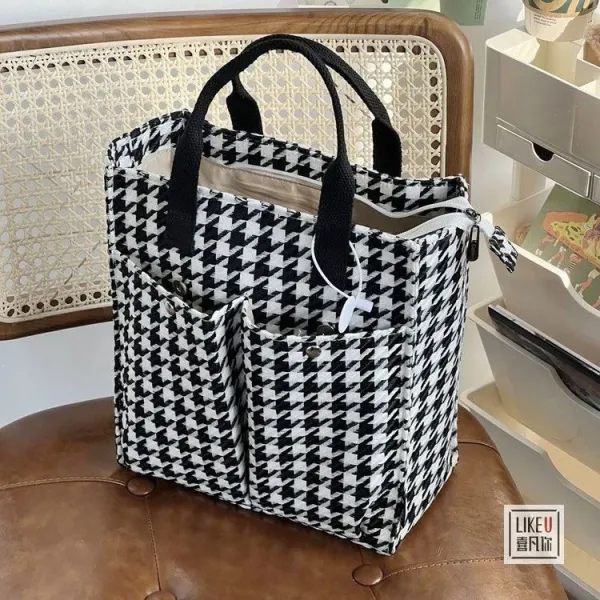 Design LIKEU Houndstooth Green Tote Bag - 38