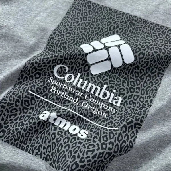 Design Columbia x atmos Collaboration Logo Back Print T-Shirt Gray T-Shirts - 27