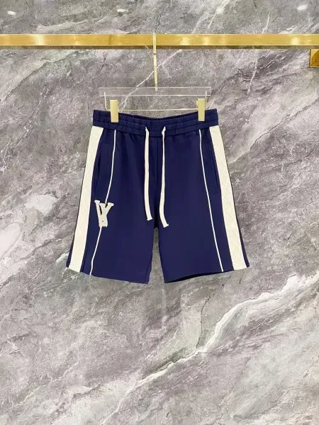 Louis Vuitton Monogram Stripe Shorts Navy and Beige - 1