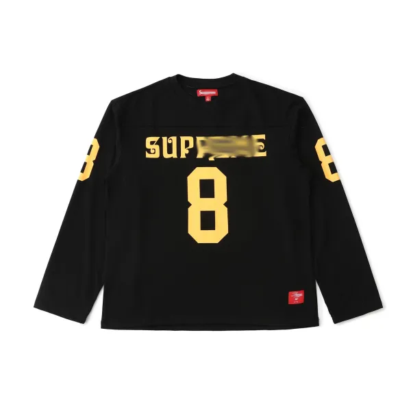 Supreme Football Jersey Black Gold Long-Sleeve Jersey - 13