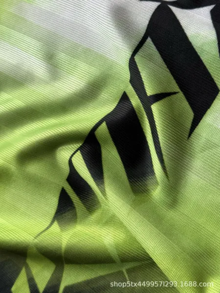 Design Long Sleeve Graphic Tee Neon Green Black White T-Shirts - 8
