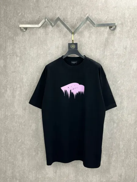 Balenciaga Melting Lips Black T-Shirt - 1