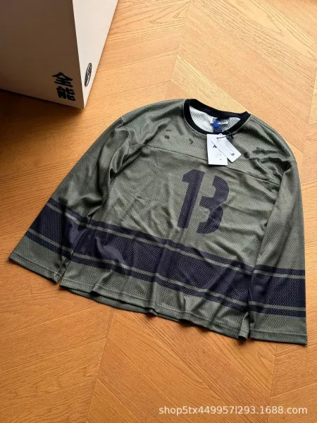 Design Mesh Jersey Top Beige with White Number 13 - 4