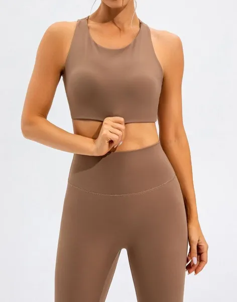 Design Cut-Out Back Sports Bra Black Activewear - 13