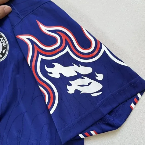 Adidas Originals Football Jersey 93 Blue Purple Flame Print Jersey - 28