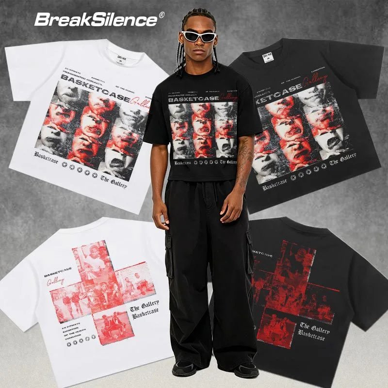 BreakSilence Basketcase Graphic Print White Black Streetwear T-Shirt