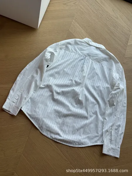 Thom Browne Striped Shirt with Black Side Stripe White Shirt - 5