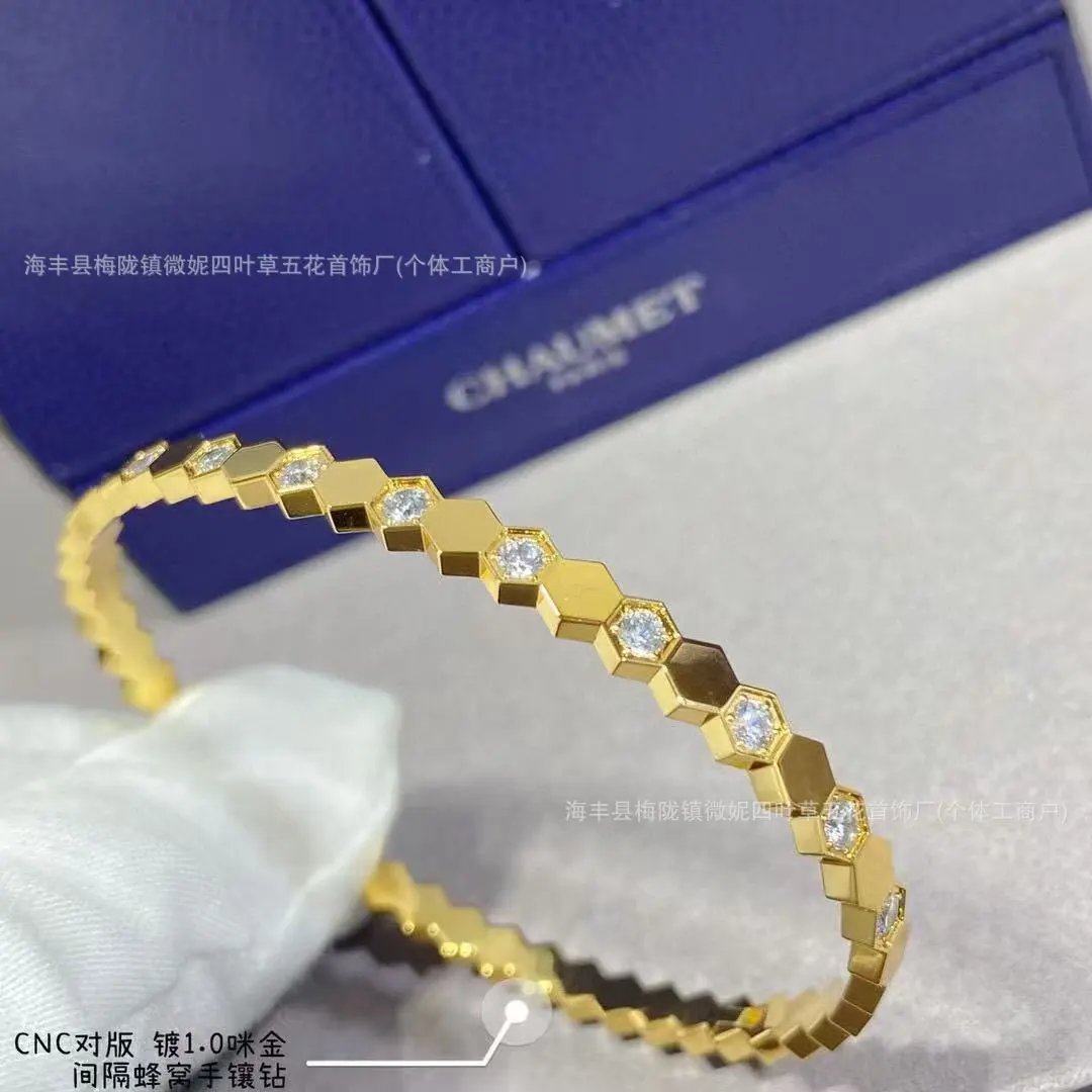 黄金间钻手镯