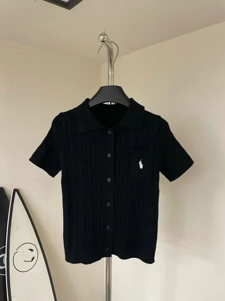 Fred Perry Cable Knit Polo Pink Sweater Polo Shirt - 12