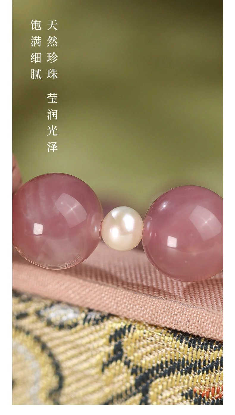 Design FENWUMEIGUI Pink Mist Rose Bracelet Jewelry - 12