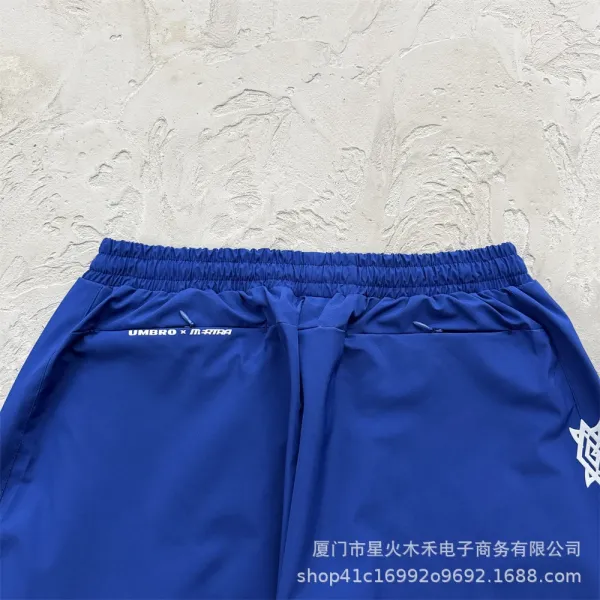 Umbro Windbreaker Jacket Royal Blue with White Stripes and Graphic Print - 29