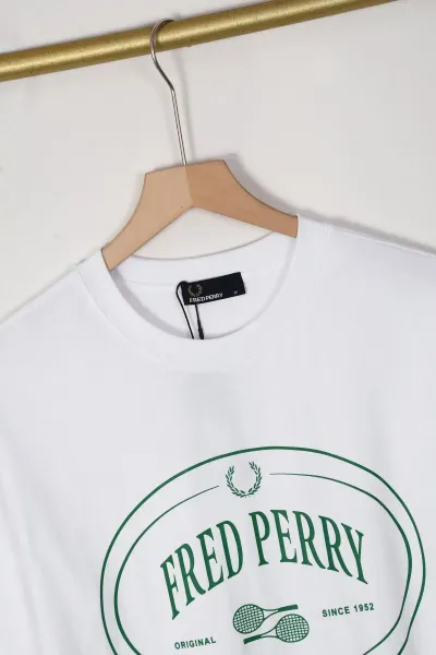 Fred Perry Heritage Logo Oval Print T-Shirt Forest Green - 7