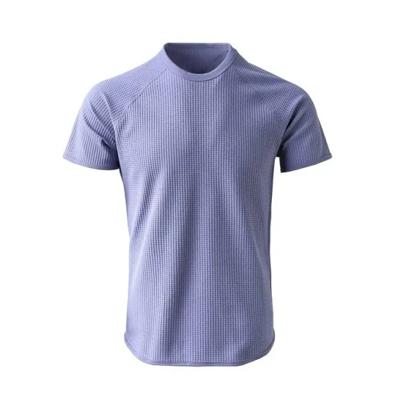 Design Waffle Knit Performance T-Shirt Navy - 5