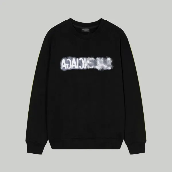 Balenciaga Distorted Logo Black Hoodie - 1