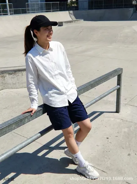 Thom Browne Striped Shirt with Black Side Stripe White Shirt - 17