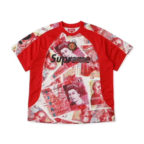 Supreme Banknote Print Raglan T-Shirt White / Purple - 8