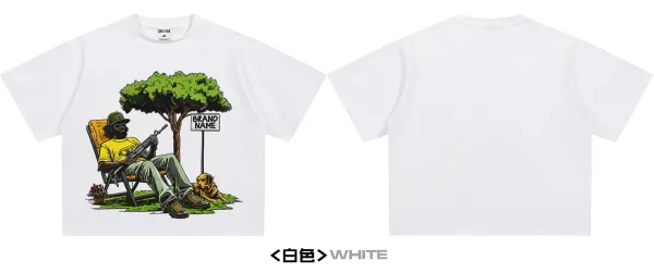 Design Graphic Print White T-Shirt - 11