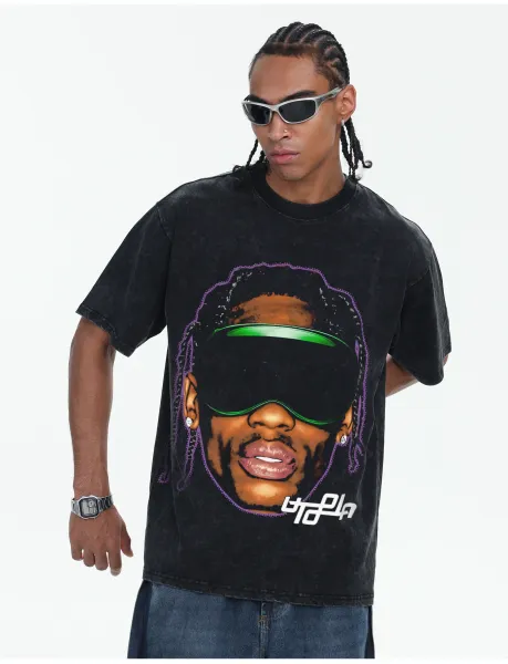 Travis Scott Cactus Jack Graphic T-Shirt Burgundy - 21