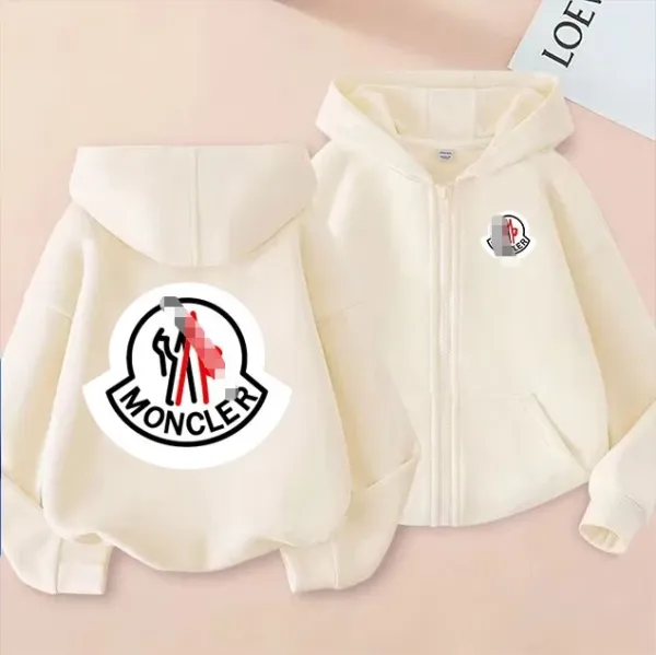 Moncler Logo Patch Hoodie Blue - 4