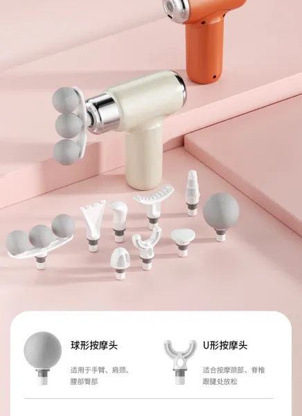 Design Portable Facial Massager Pink with Interchangeable Heads Electronics - 28