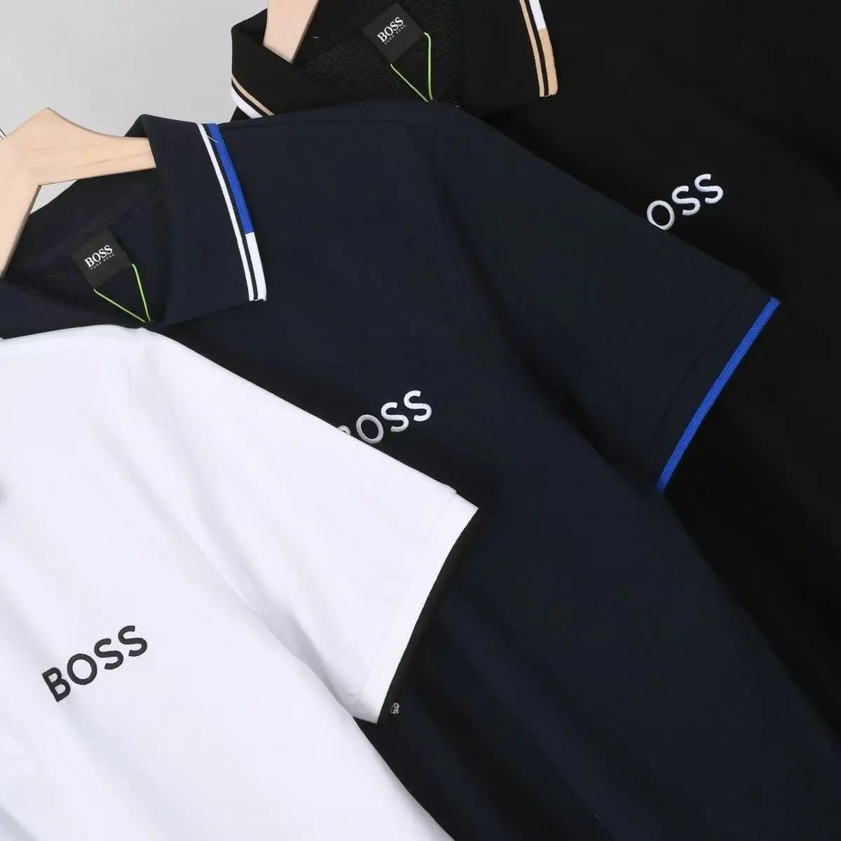 Hugo Boss Logo Polo Navy Blue Polo Shirt - 3