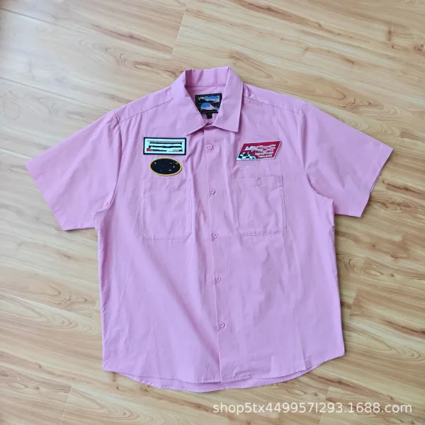 Design Workwear Shirt Black with Racing Patches - 9