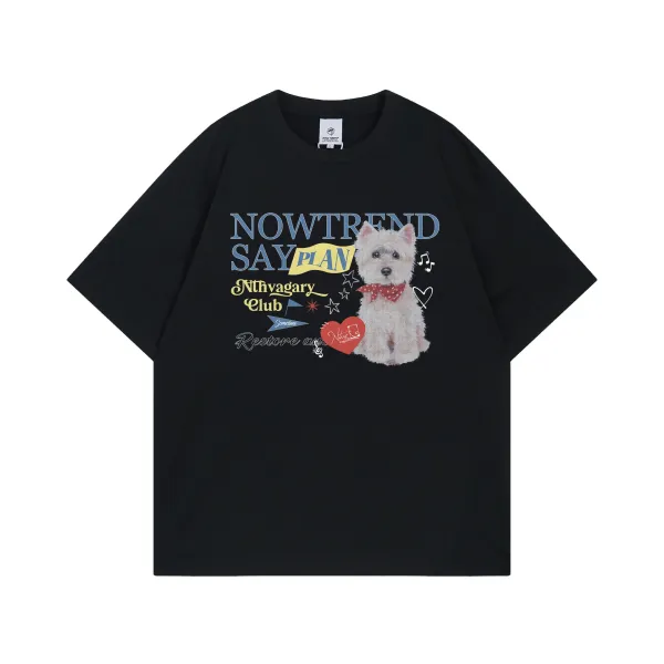 Design NOWTREND Say Plan Westie Graphic Black T-Shirt T-Shirts - 1