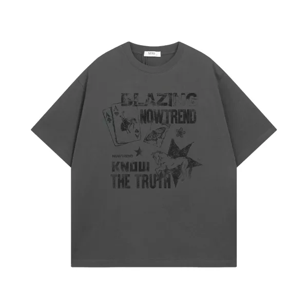 Design NOWTREND Blazing Know The Truth Graphic T-Shirt Charcoal Gray T-Shirts - 1