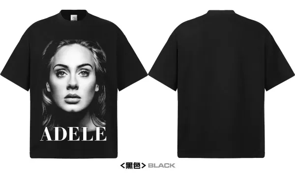 Design Adele Portrait Graphic White T-Shirt T-Shirts - 12