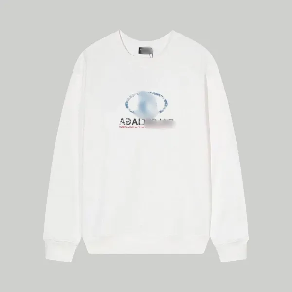 Balenciaga Logo Print White Hoodie - 1