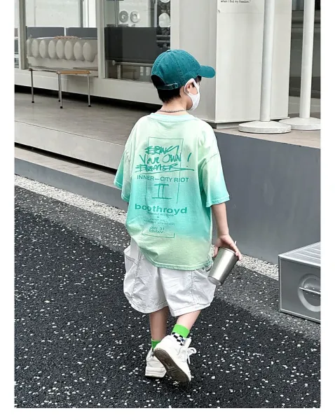 Design boothroyd Gradient Print T-Shirt in Mint Green T-Shirts - 34