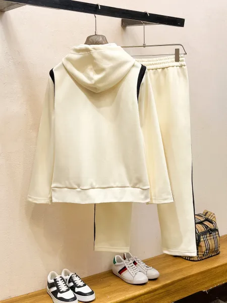Loewe Anagram Track Jacket and Sweatpants Black White Tracksuit - 7