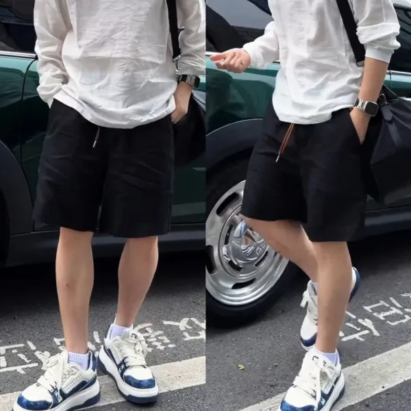 Design Drawstring Shorts White - 5