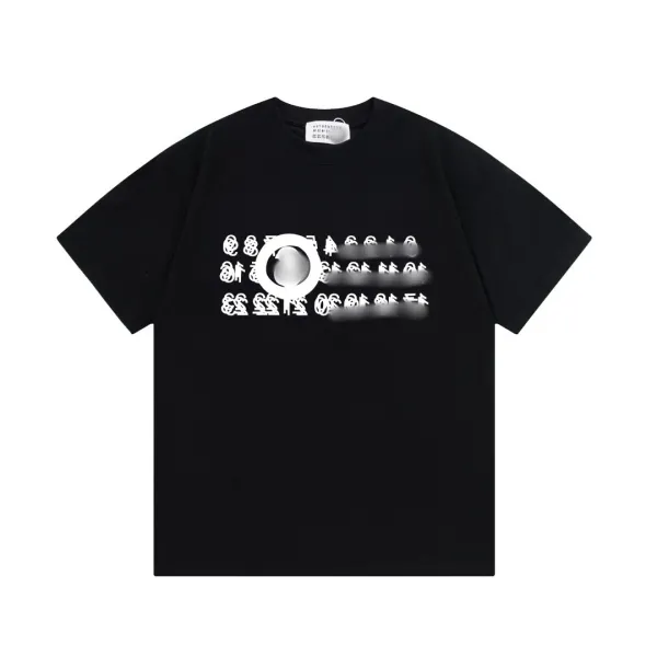 Design Abstract Graphic Print Black T-Shirt - 1