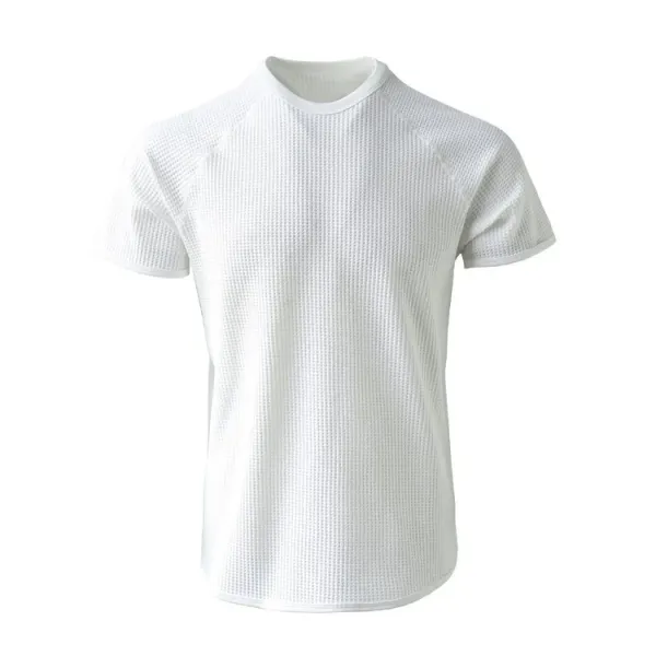 Design Waffle Knit Performance T-Shirt Navy - 8